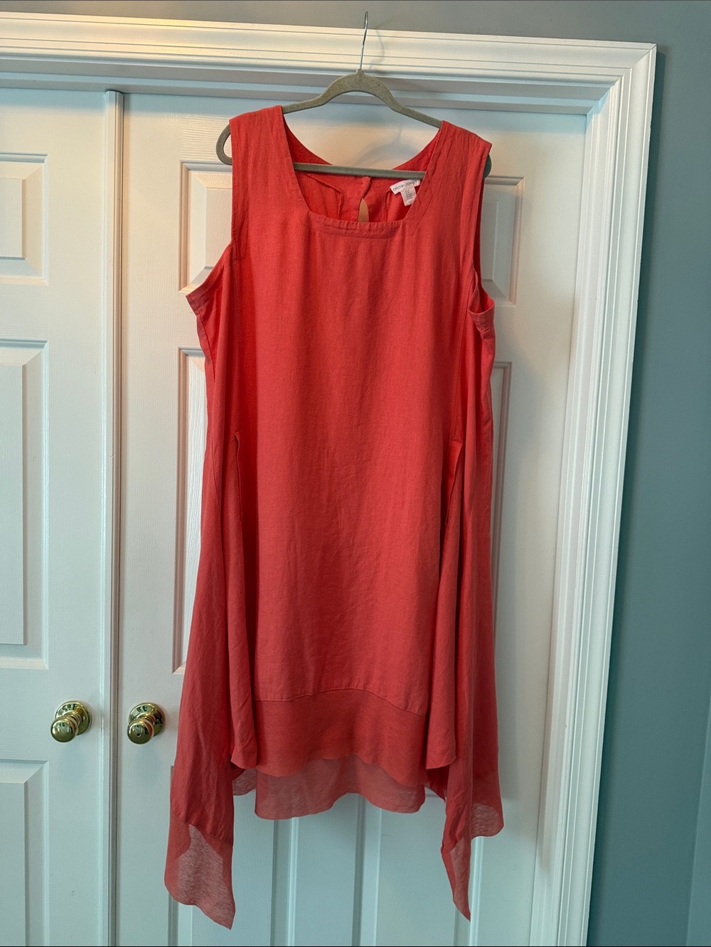 Cynthia Rowley Linen Blend Sleeveless Tunic Dress 2X